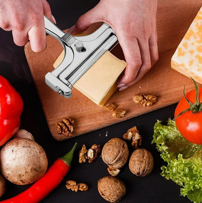 1pcs Adjustable Stainless Steel Cheese & Butter Slicer Multi-Purpose Tool – NEW