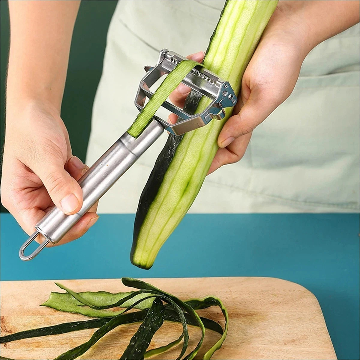 Stainless Steel Vegetable Peeler Julienne Slicer Kitchen Tool for Fruit & Potato