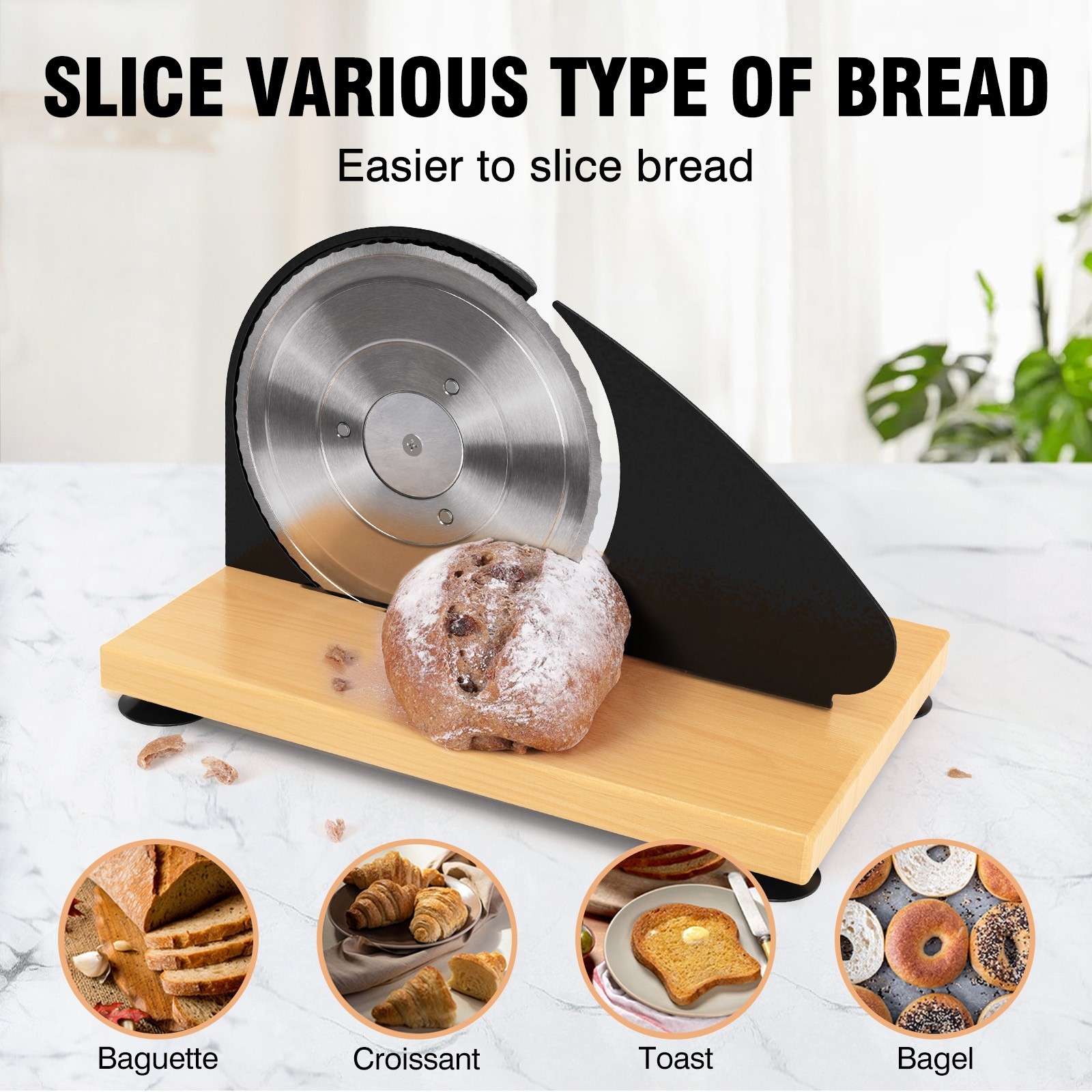 Vanerepok Manual Bread Slicer for Homemade Sourdough Bread with Adjustable Width