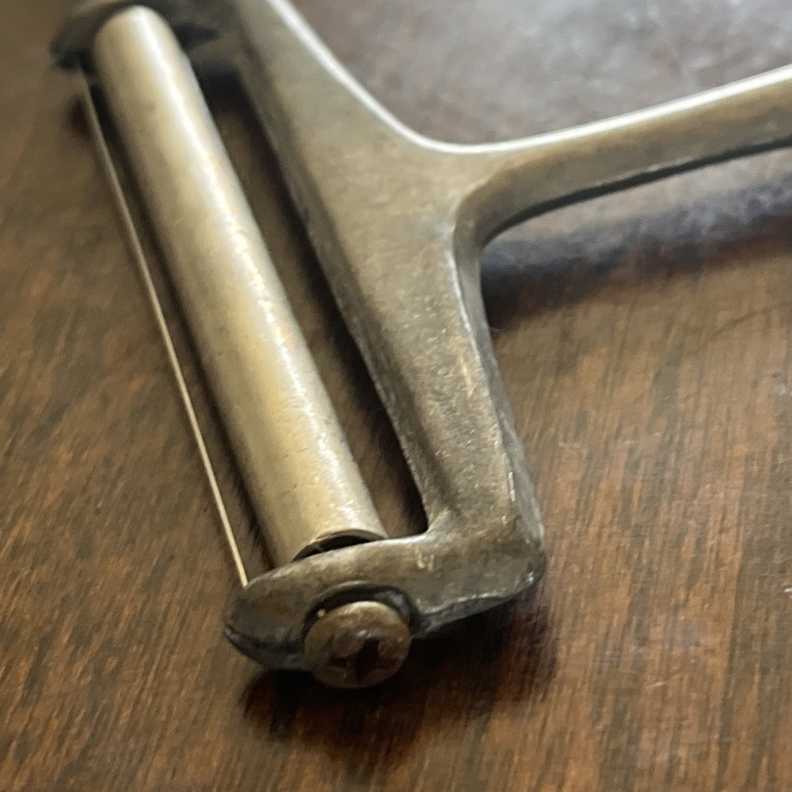 Vintage Aluminum Rolling Wire Cheese Slicer Cutter Kitchen Tool Made in Taiwan