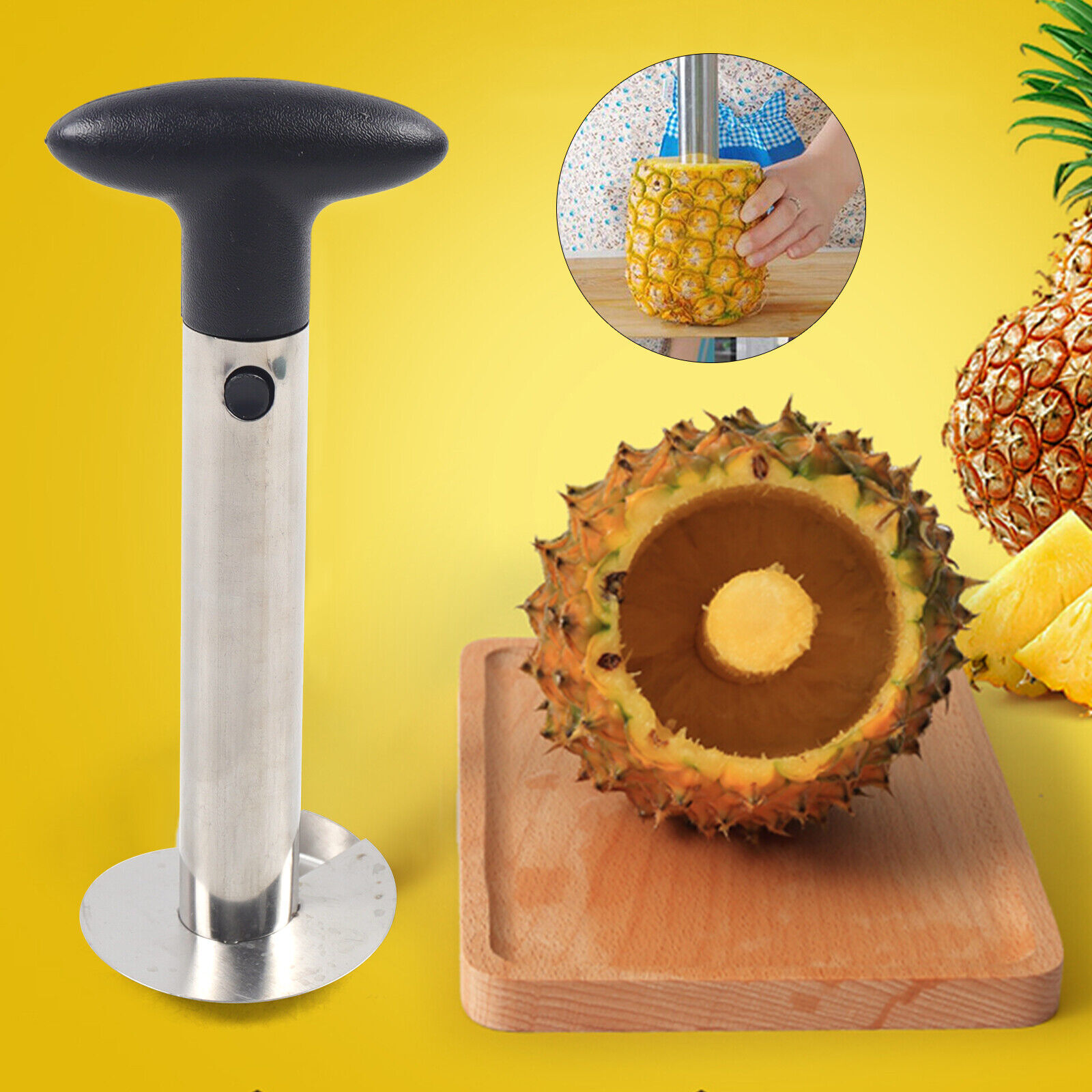 Stainless Steel Fruit Pineapple Corer Slicer Cutter Eye Peeler Kitchen Tools