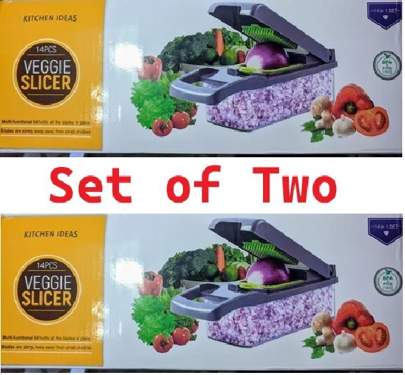 14-In-1 Vegetable Fruit Chopper Cutter Food Onion Veggie Dicer Slicer Kitchen
