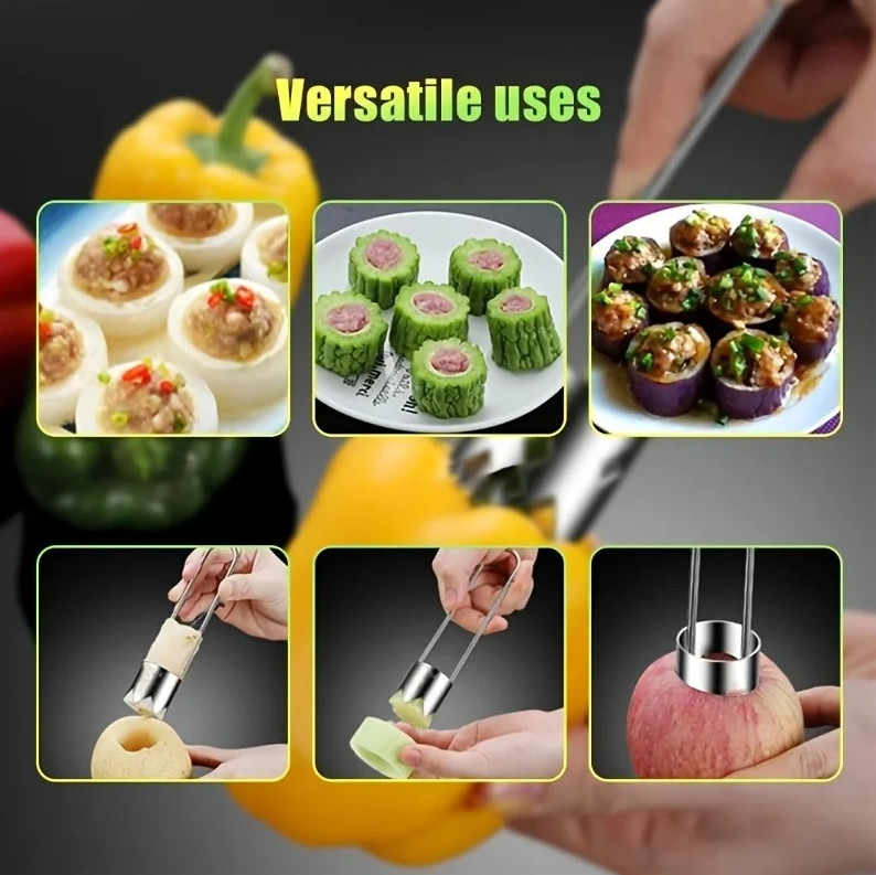 1 pc Stainless Steel Fruit Corer Apple Pepper Core Remover Tool