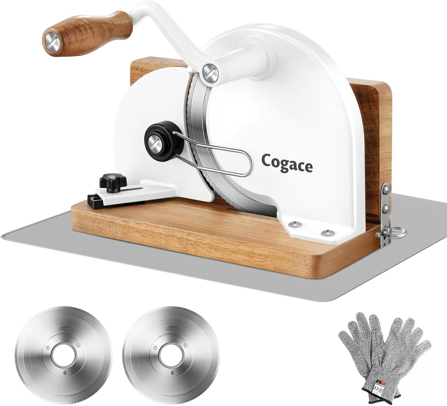 Foldable Manual Bread Slicer with Dual German RSG Blades, Homemade & Sourdough B