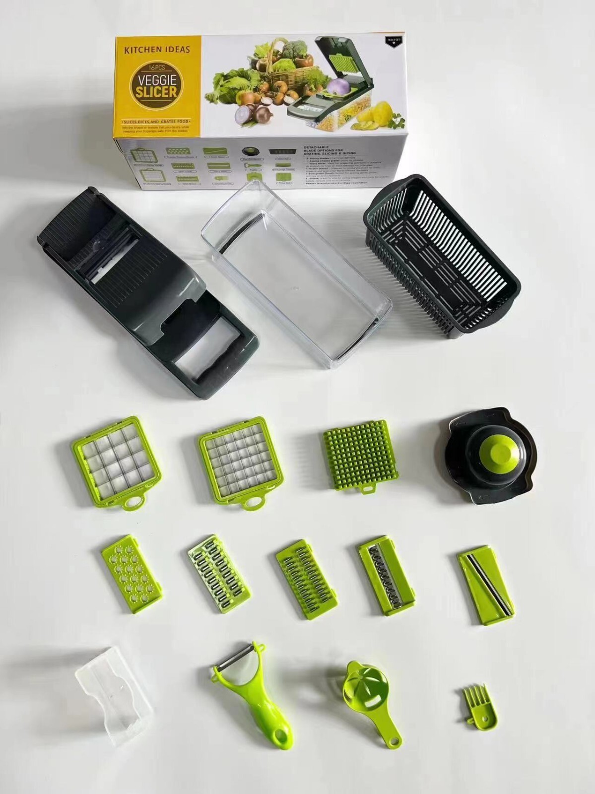 16 In 1 Handheld Manual Kitchen Multifunctional Potato Veggie Grater Slicer