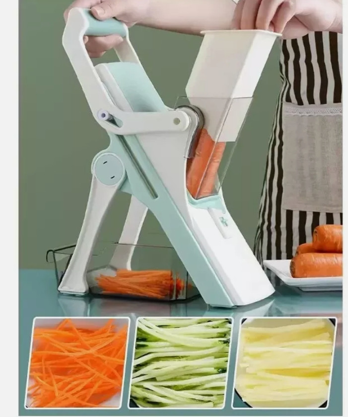 Safe Mandoline Slicer 5 in 1 Vegetable Chopper Food Potato Cutter Adjustable