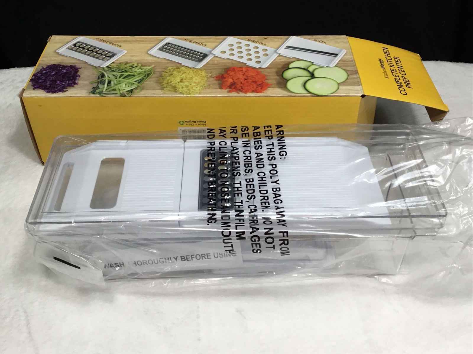 Kitchen Worthy Complete Kitchen Prep Center Slicing Shredding and Grating