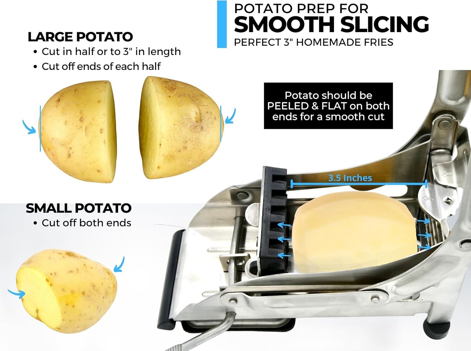 French Fry Cutter, 2-blade Potato Slicer, French Fry Cutter For Potatoes