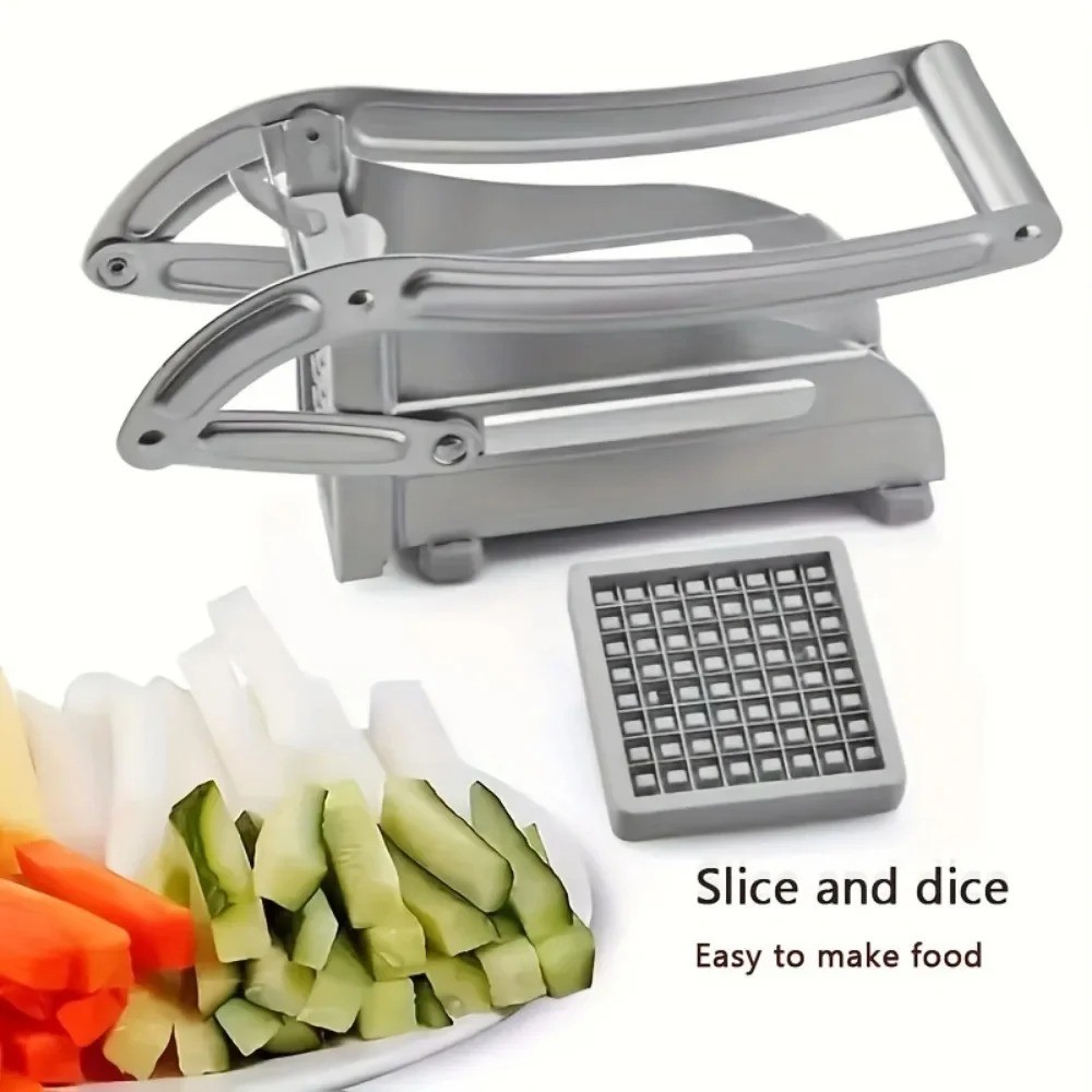 1pack Stainless Steel Manual Potato Cutter 4 in 1 French Fries Slicer Potato Chi