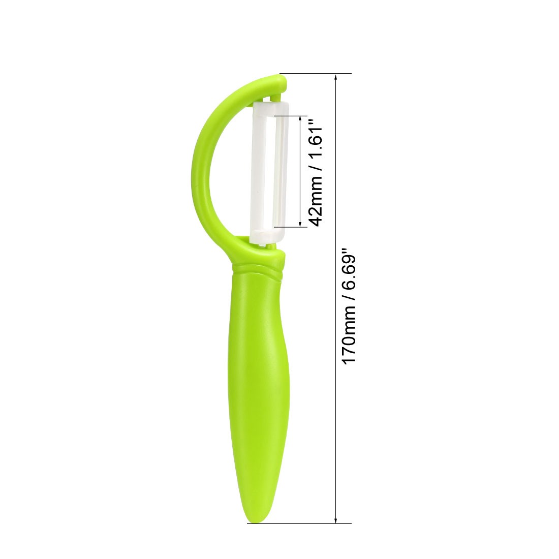 2Pcs Multi-Peel Straight Peeler Ceramic Cutter for Kitchen Vegetable Green