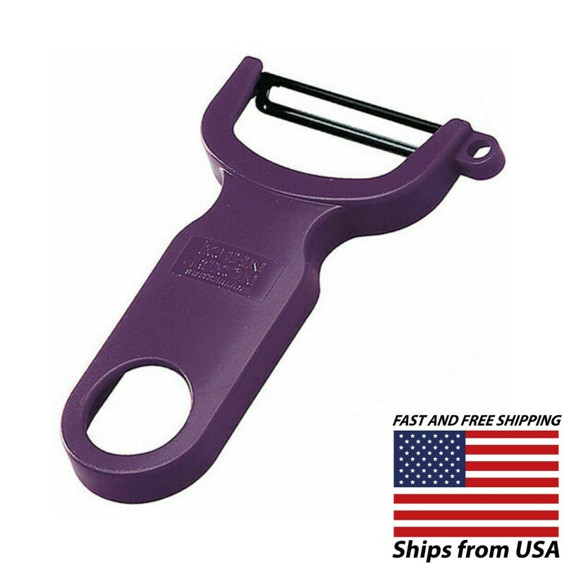 KUHN RIKON Original 4-Inch Easy Vegetable-Potato Peeler – Swiss Made – Purple