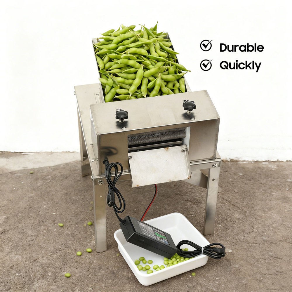 Electric Soybean Sheller 60KG/H Edamame Peeling Machine 110V Stainless Mteel
