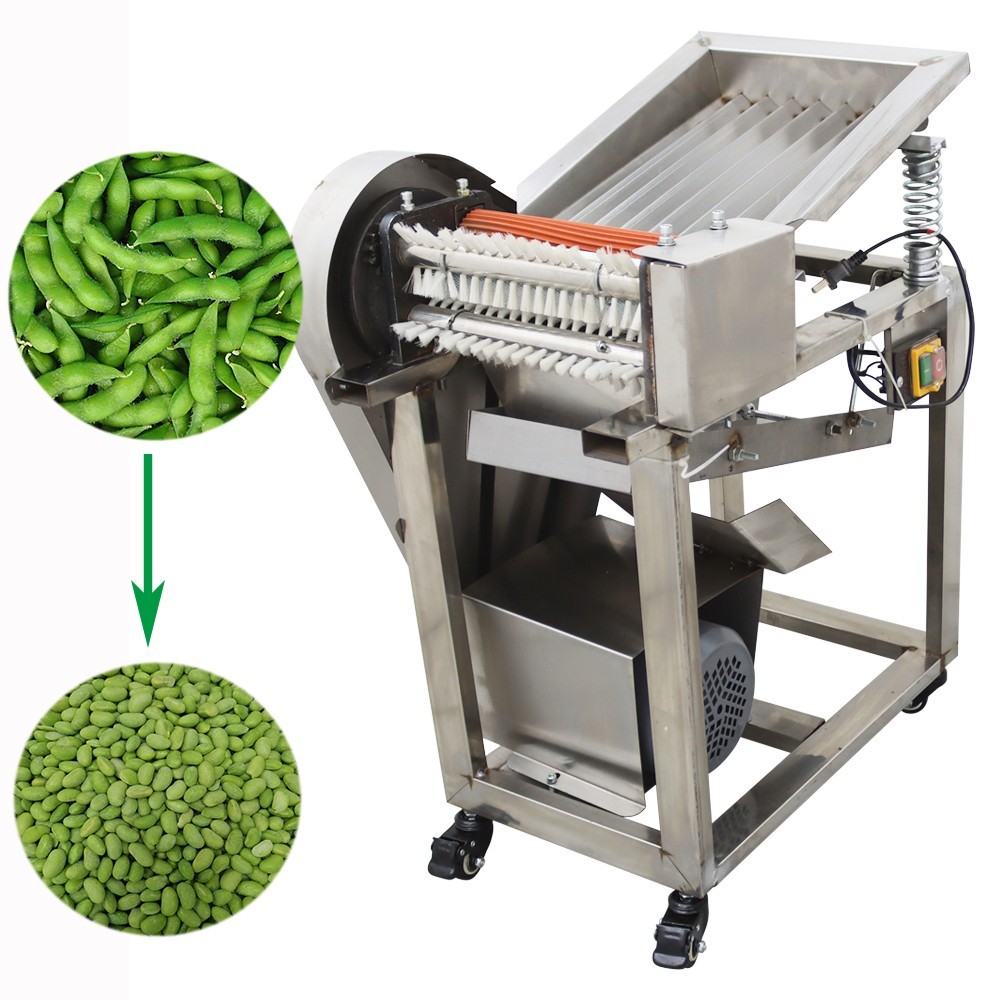 220V Edamame Sheller Pea Peeling Machine Green Soybean Sheller 250KG/Hour 550W