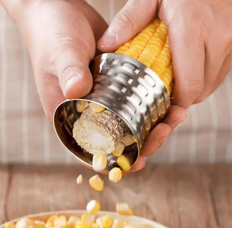 1pc Stainless Steel Corn Stripper Cob Remover Cutter Kitchen Cooking Tool – NEW