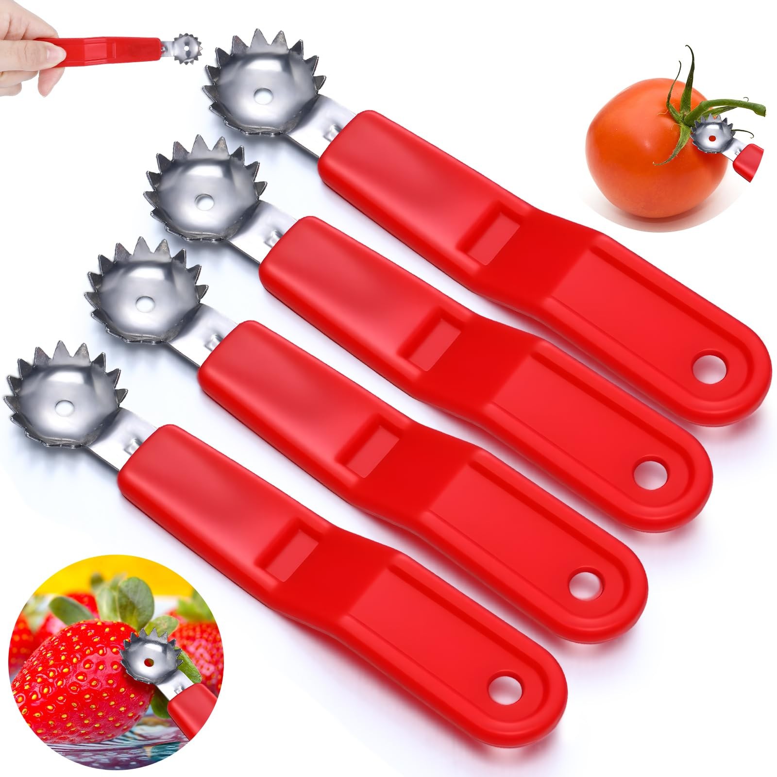 Strawberry Huller 4-Pack Strawberry & Tomato Corer Tools